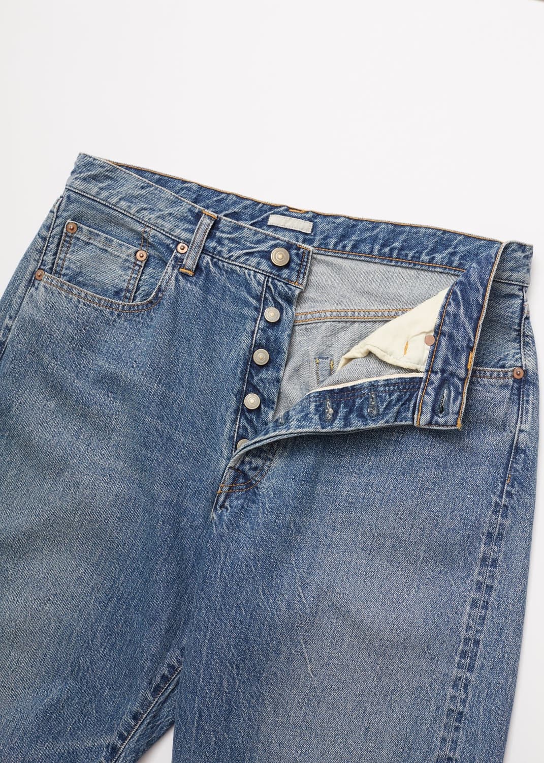 울테리어 빈티지 워시드 셀비지 데님 5p 팬츠 상품이미지4