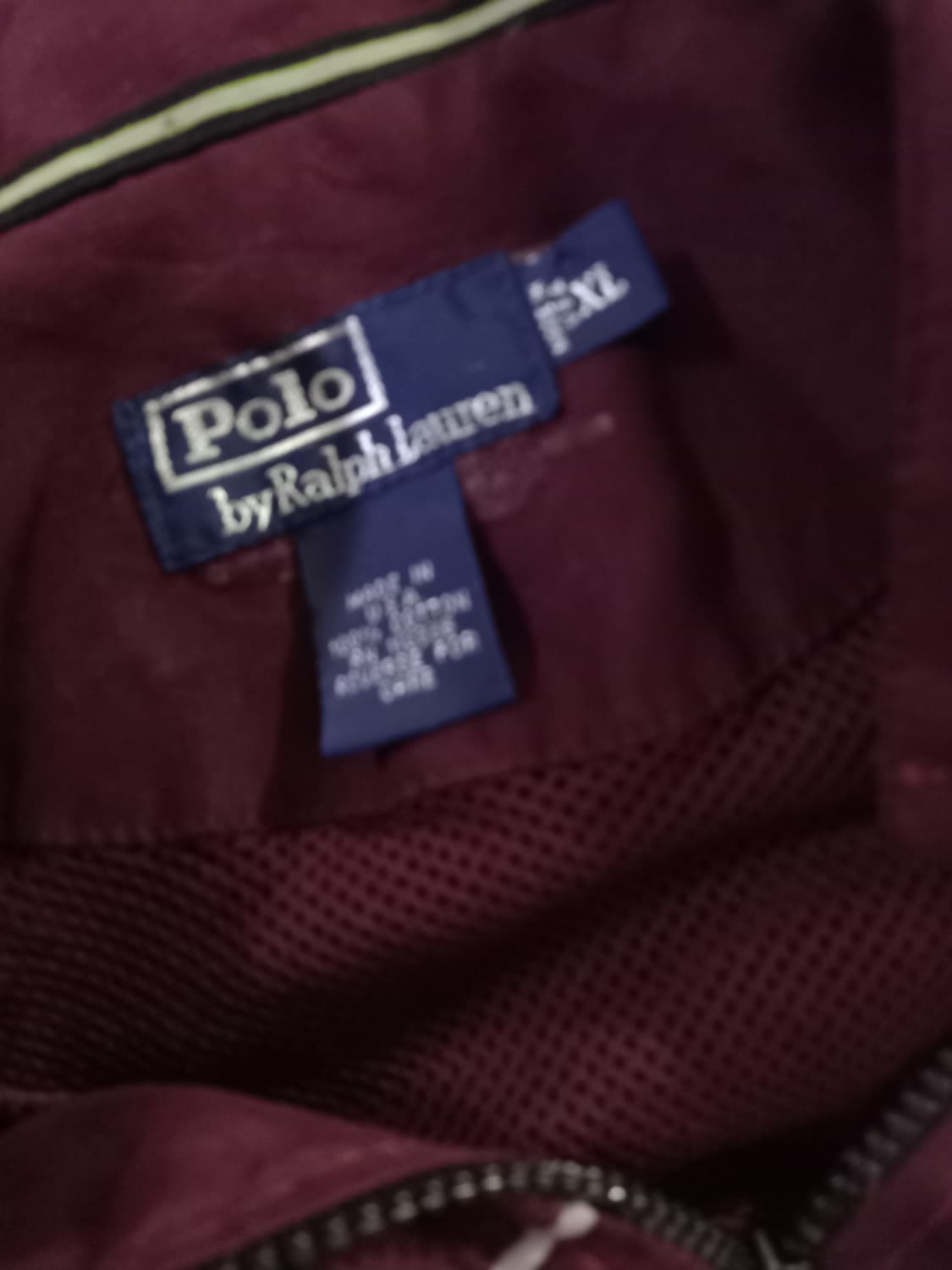 빈티지 폴로 POLO 마룬 크롭 여자 트랙탑 저지 져지집업 90/S 상품이미지4