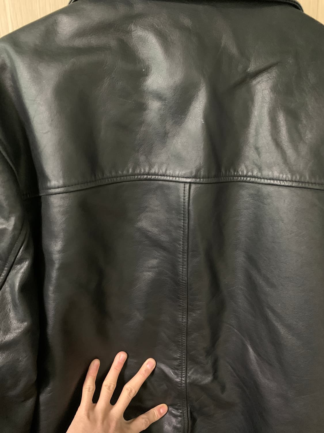 올드 갭 레더 가죽 카 코트 L 2000s 안주머니 4개 모델 상품이미지9