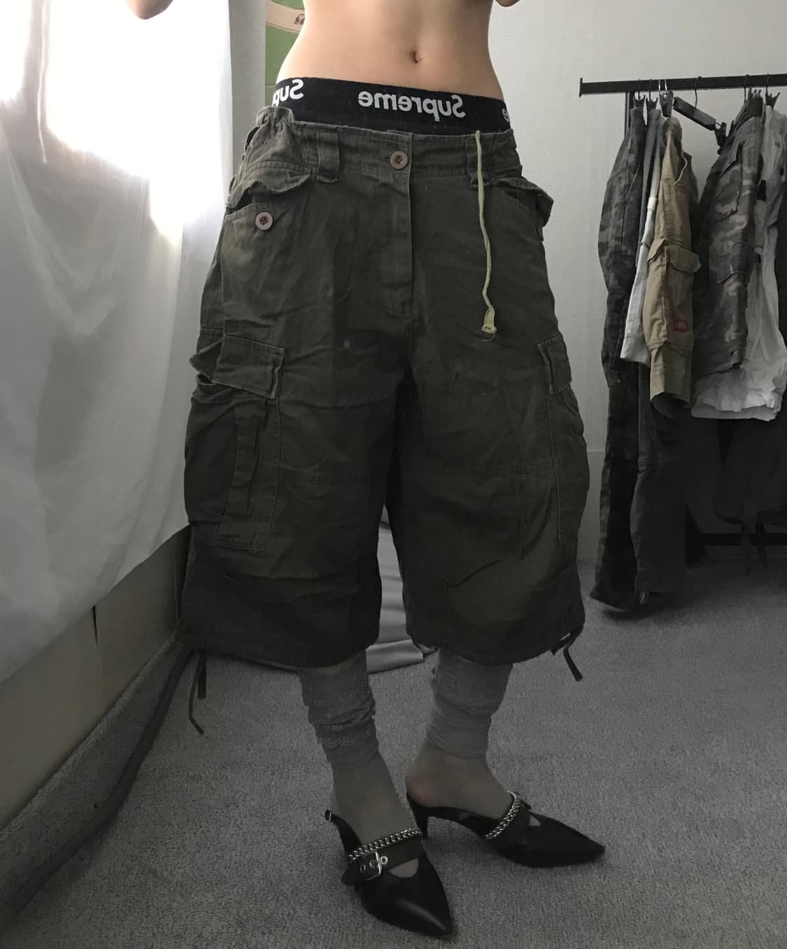브라운 와이드핏 버뮤다 팬츠 상품이미지2