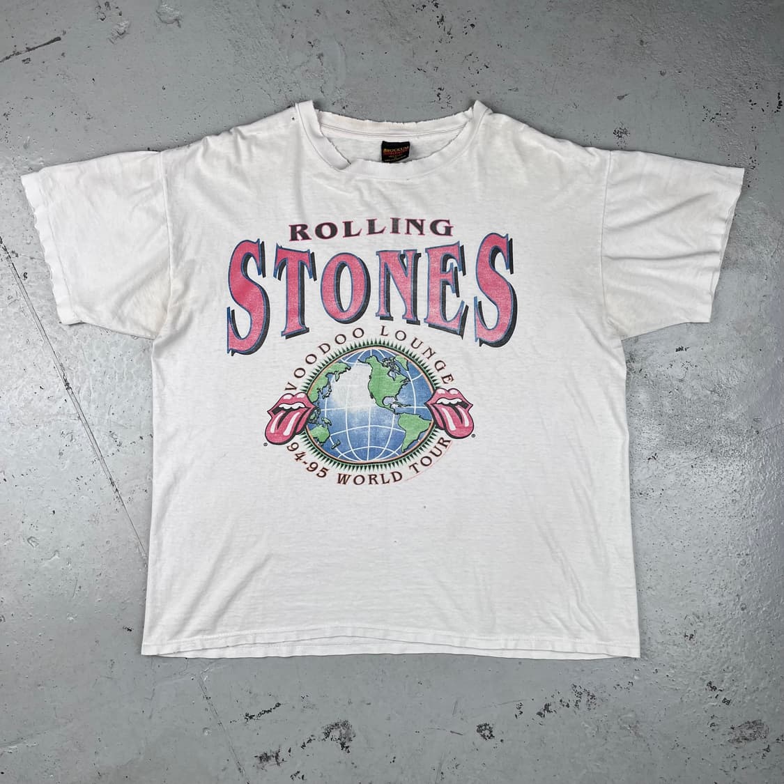 빈티지 롤링스톤즈 부두 라운지 투어 화이트 반팔 상품이미지1