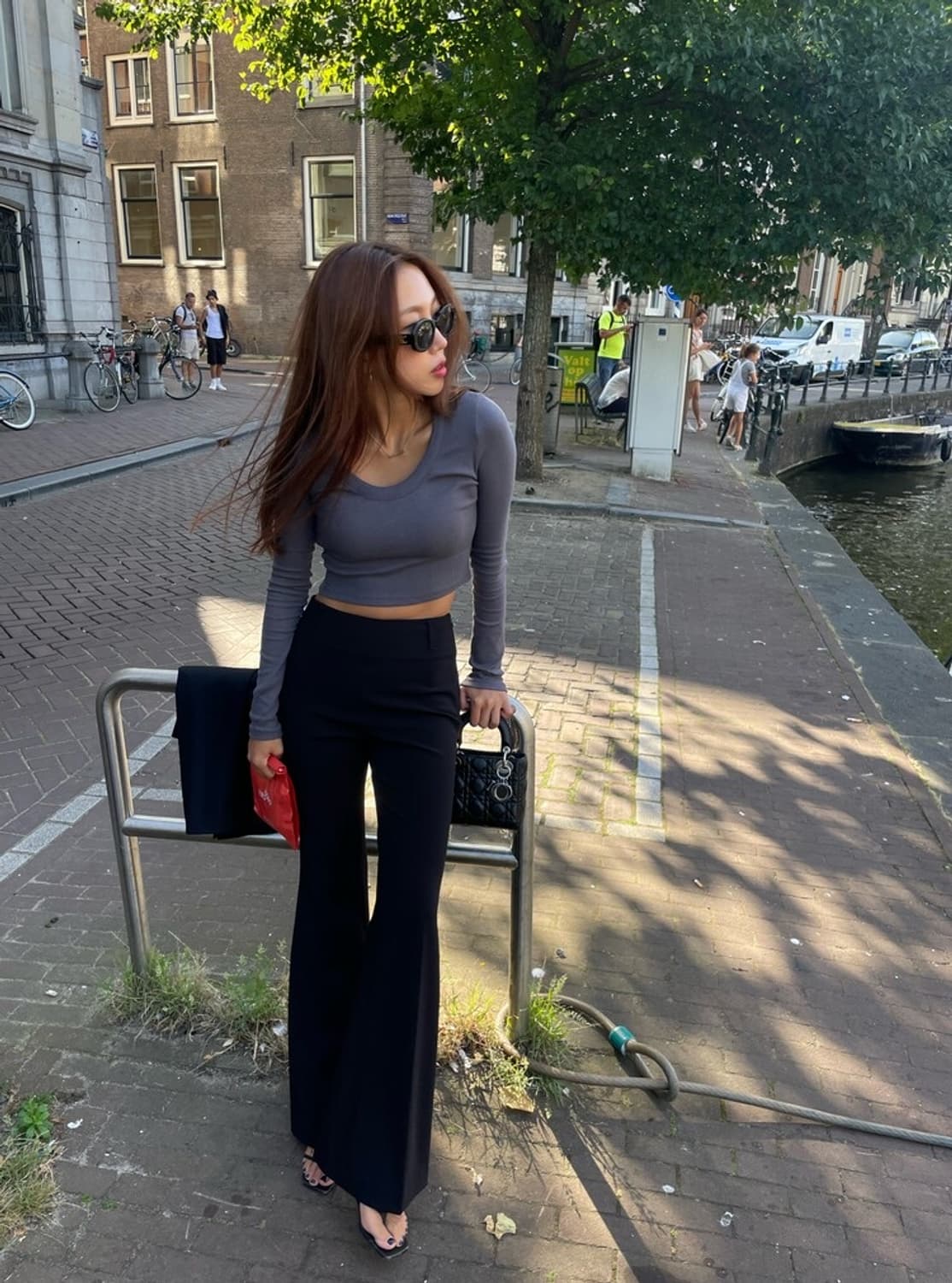 메모오피셜 슬랙스 앰버 상품이미지5