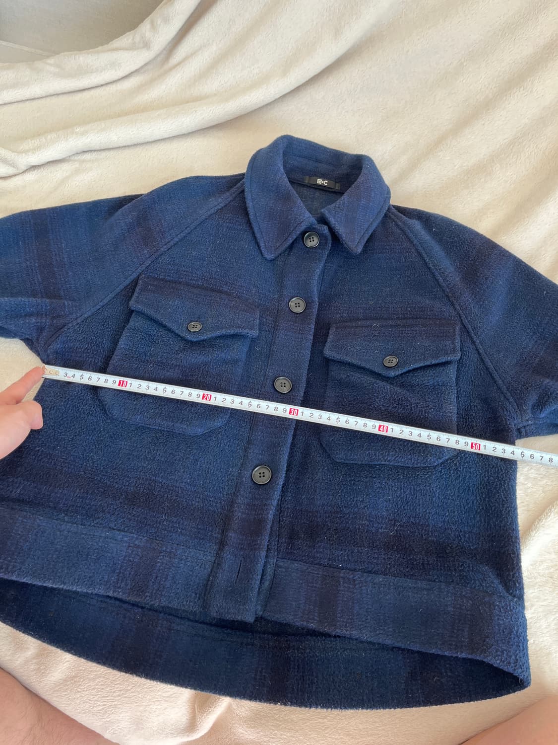 유니클로 체크패턴 레글런 자켓 S 상품이미지4