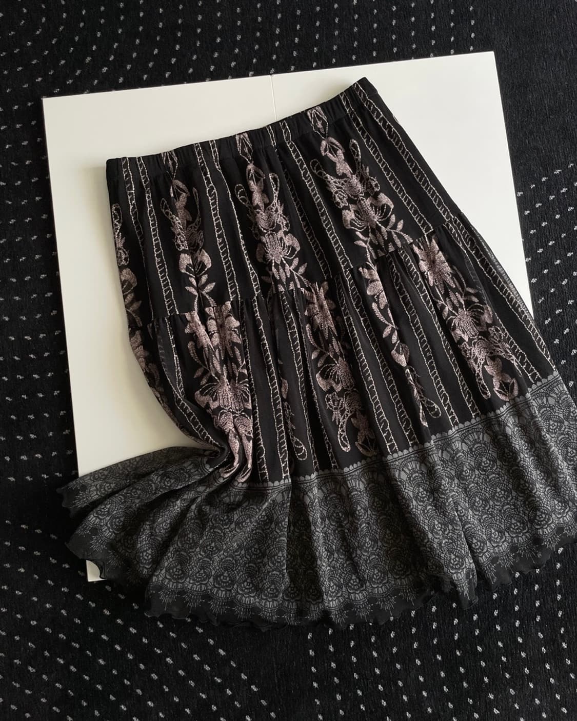 patterned skirt 상품이미지1