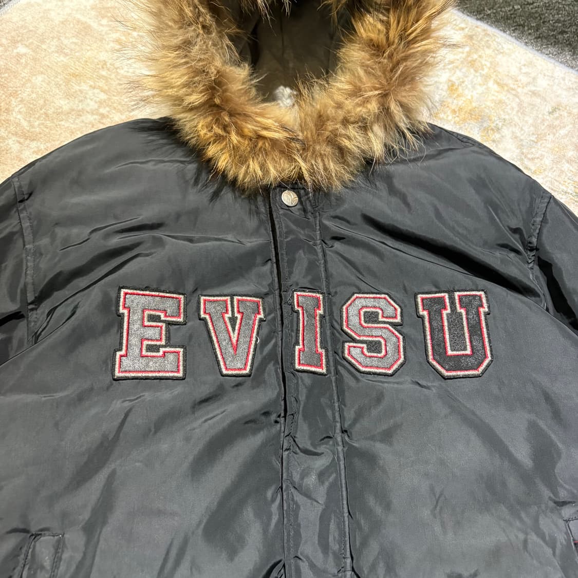 에비수 빈티지 봄버 퍼 후드 패딩자켓 상품이미지7