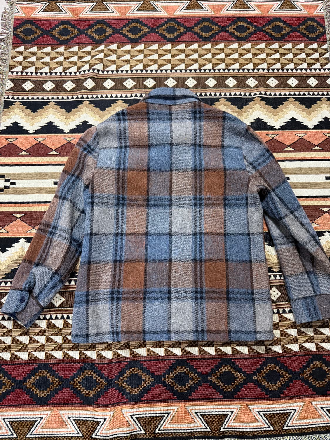 [L~XL] 시어스 Sears 울 체크 셔츠 자켓 상품이미지4