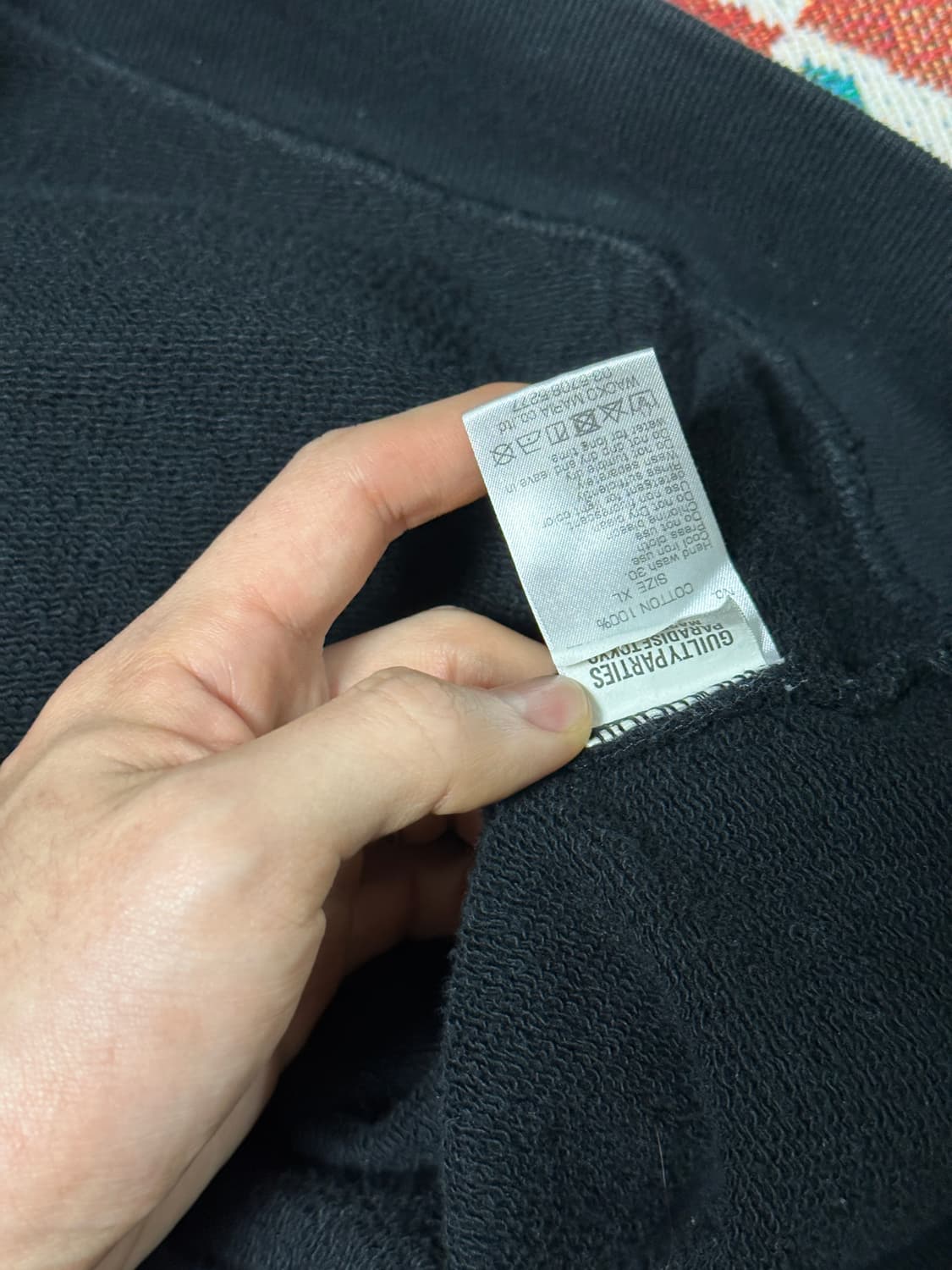 와코마리아 DJ HARVEY 블랙 후드 XL 상품이미지4