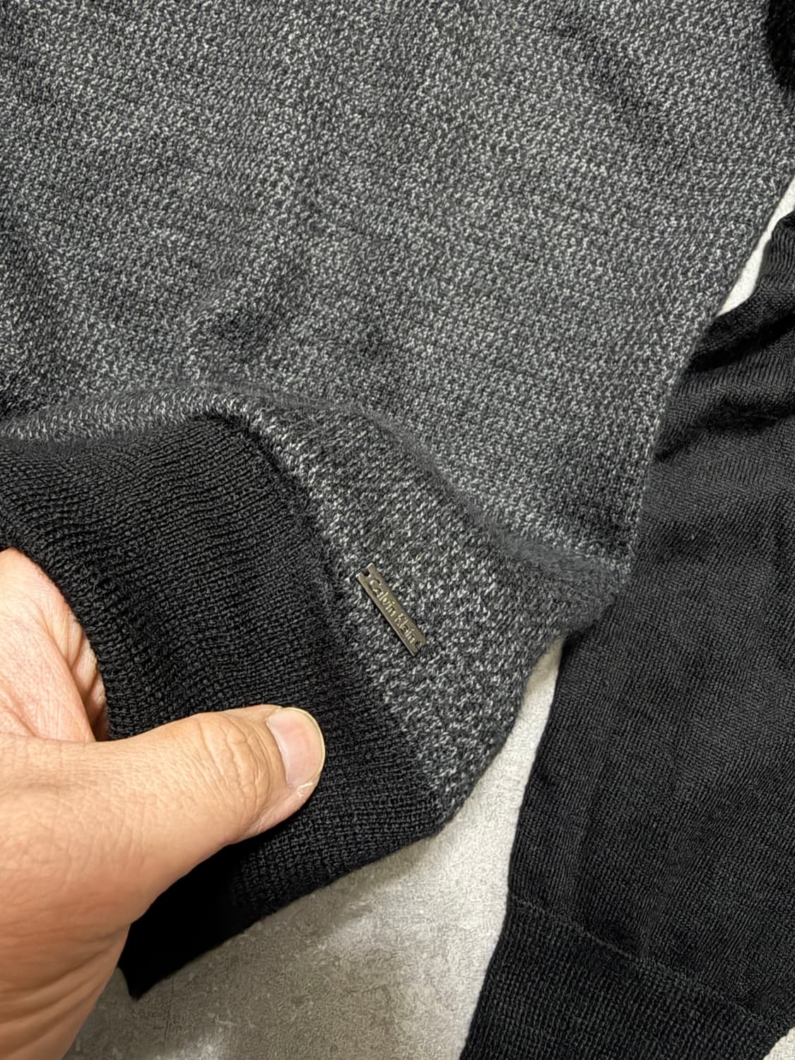 캘빈클라인 빈티지 컬러블록  울니트  100size   상품이미지3