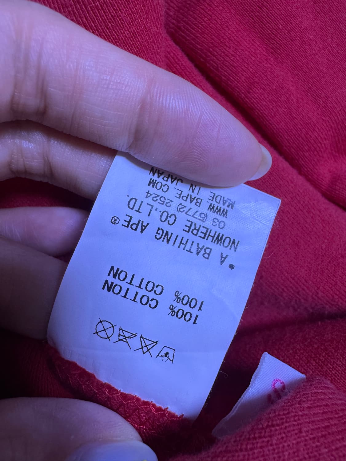 베이프 체크 레드 리버시블 후드집업 상품이미지6