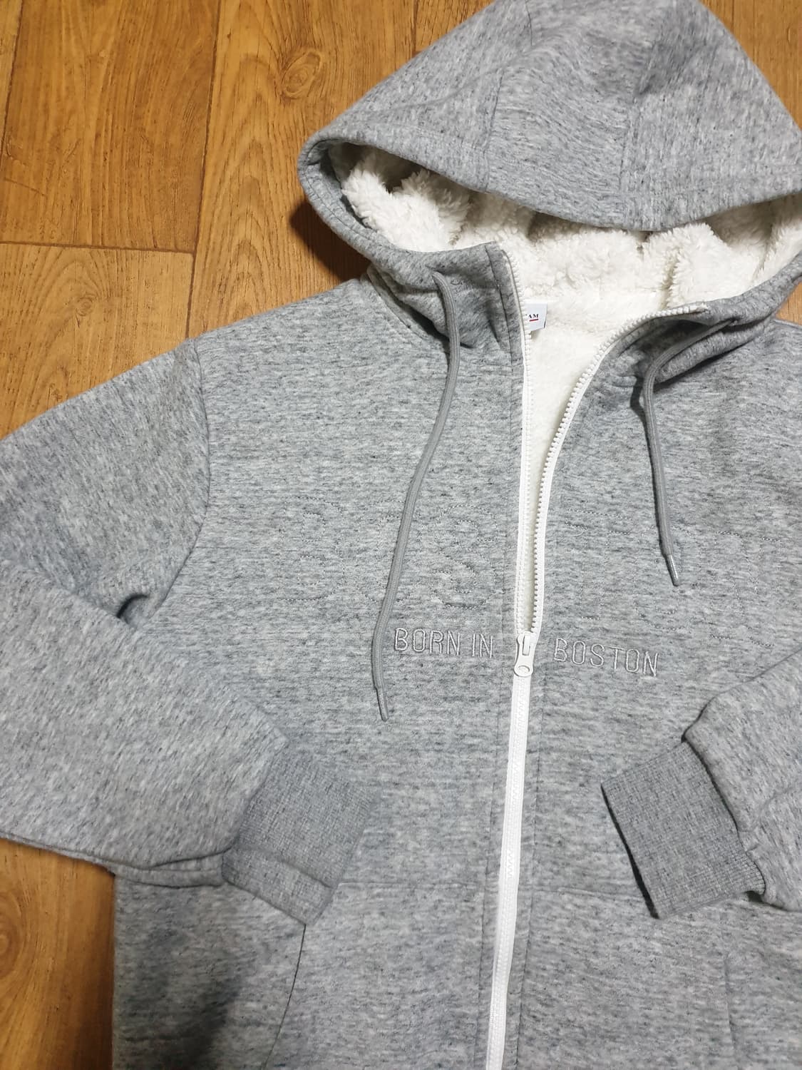 1185 폴햄 안감 양털 후드집업 95 사이즈입니다 상품이미지4