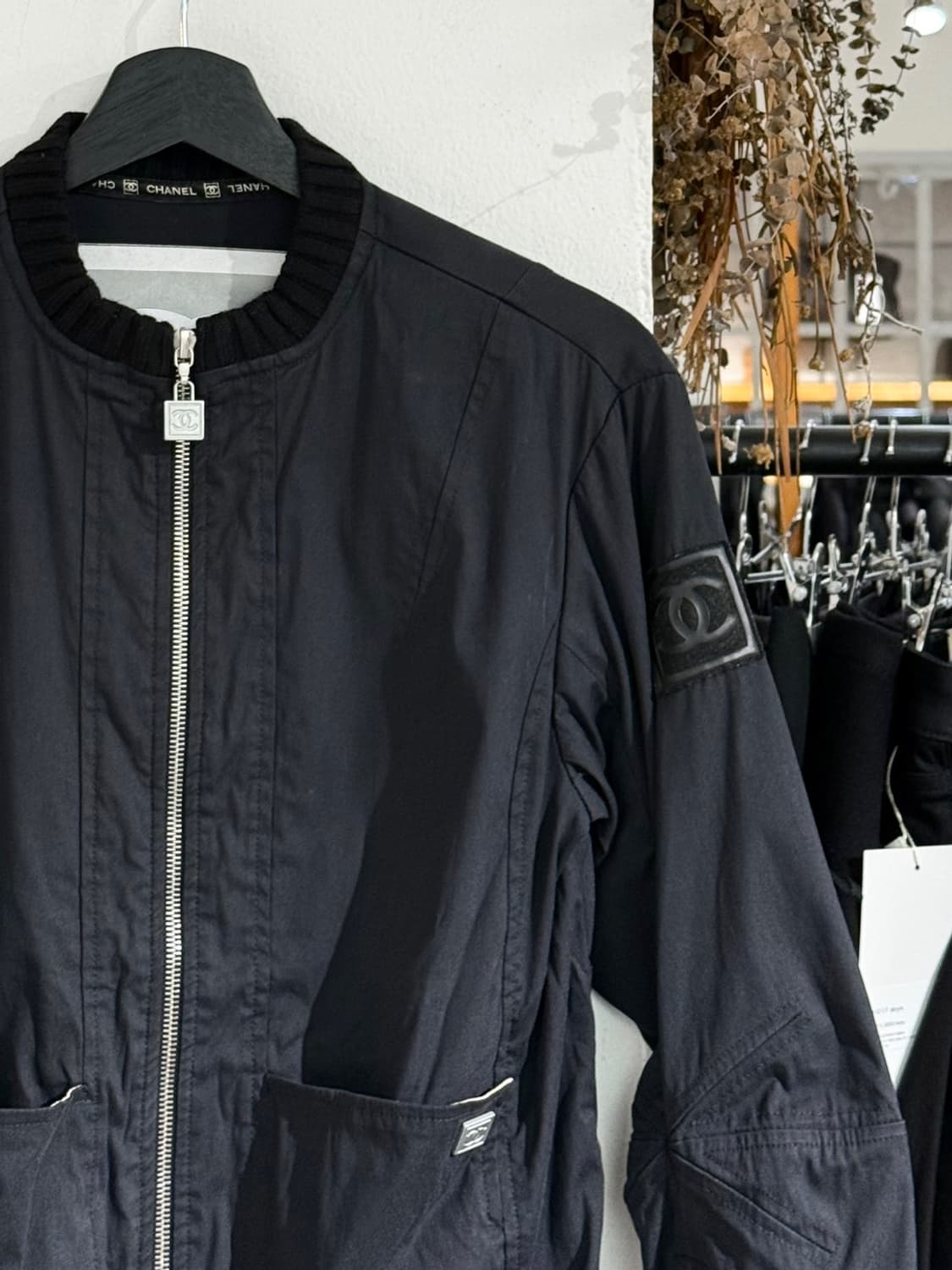 샤넬 스포츠 03aw 블랙 코튼 블루종 자켓 상품이미지3