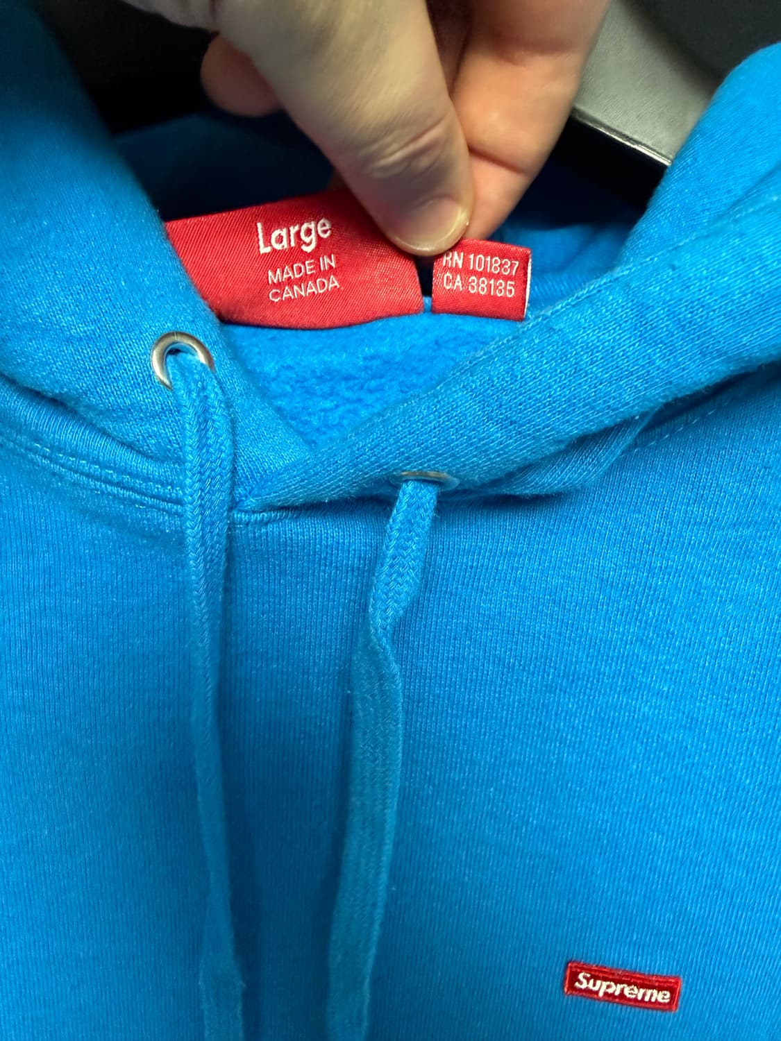 슈프림 스몰박스 로고 후드 L 상품이미지3