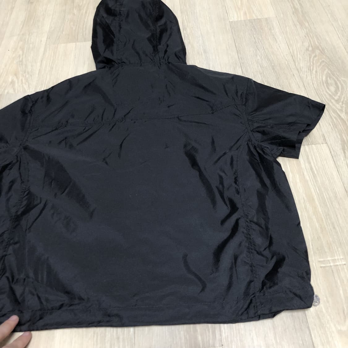 (우먼스 M) 새상품 코드그라피 WAVE 로고 심볼 시스루 반팔 후드집업 상품이미지9