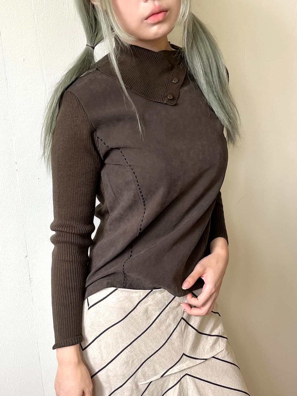 Anna pucci 오픈 숄더 터틀넥 상품이미지8