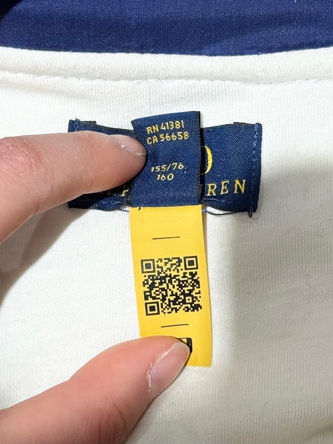 폴로 랄프로렌 화이트 오렌지 포켓 풀오버 플리스 상품이미지8