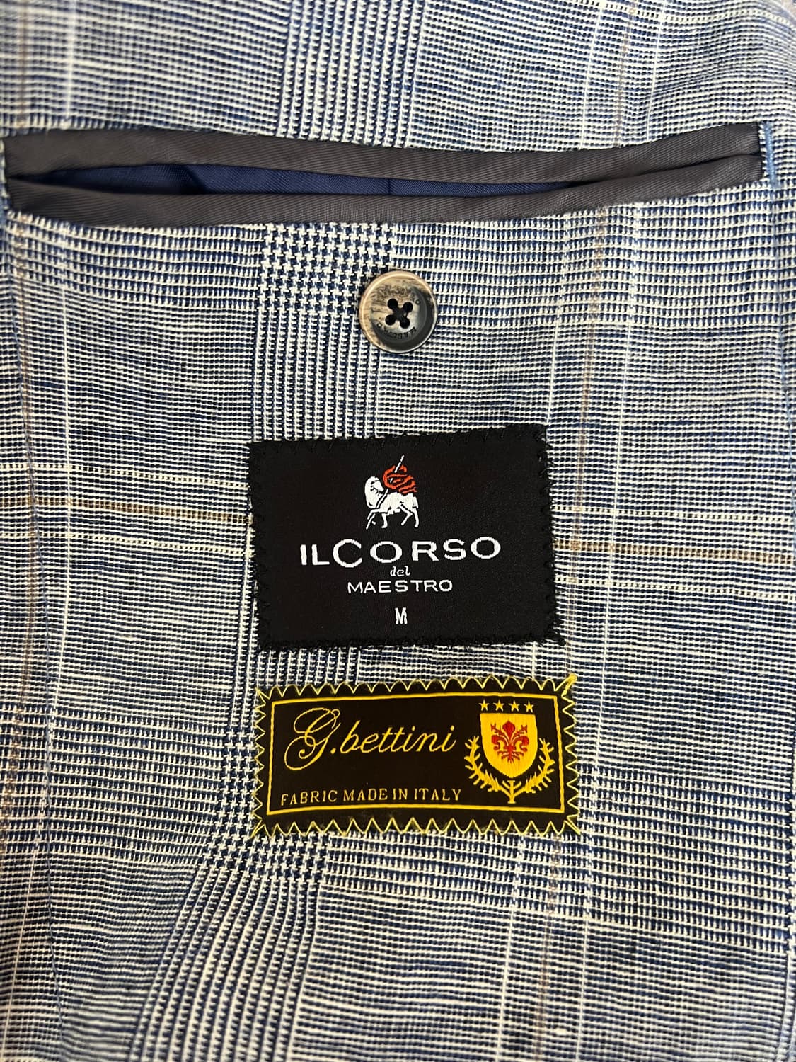 일코르소 마에스트로 남성 블루네이비 체크자켓 상품이미지5