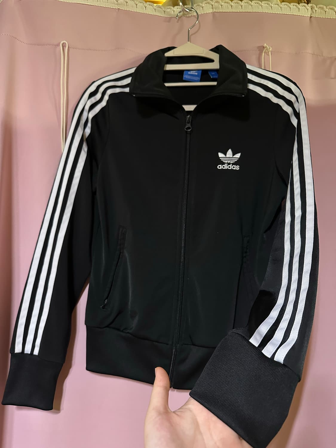 아디다스 져지 아디다스 파이어버드 블랙 트랙탑 파이어버드져지 집업 불꽃 상품이미지1