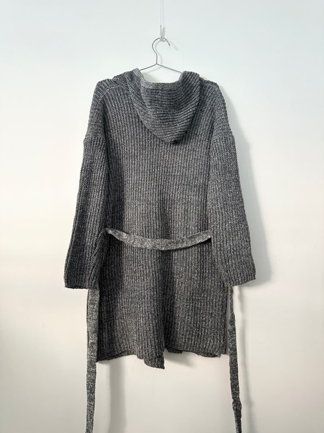 Hoody vertical fairy knit / grey 상품이미지5