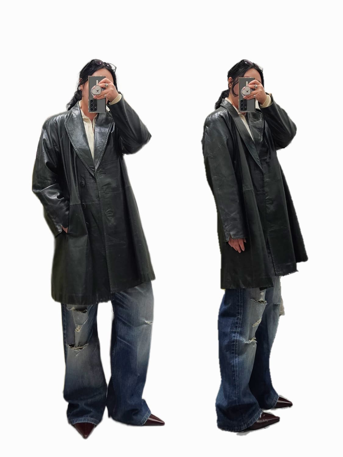 Angle Leather 딥그린 램스킨 자켓 상품이미지2