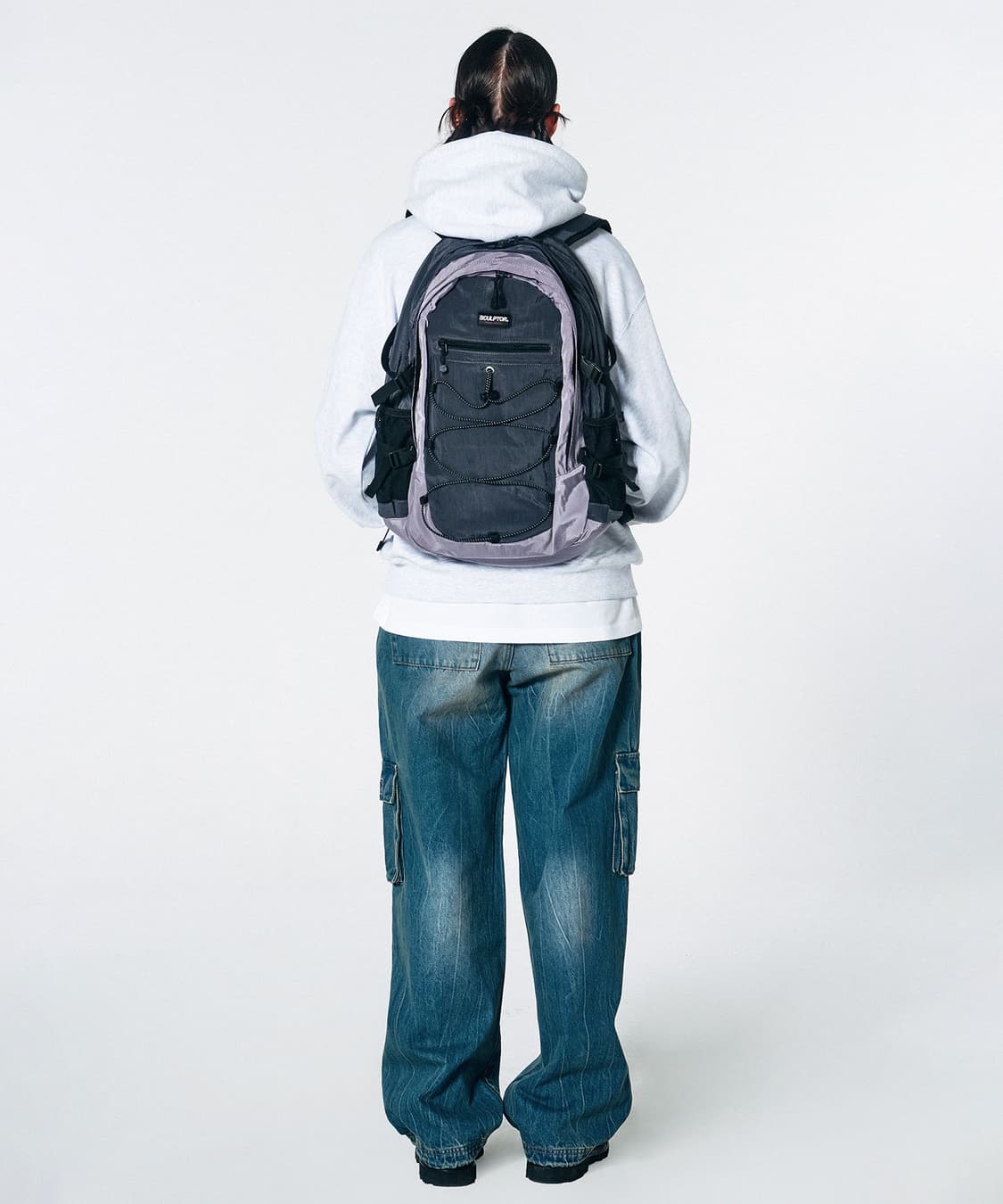 스컬프터 나일론 스트링 백팩 그레이/모브 상품이미지2