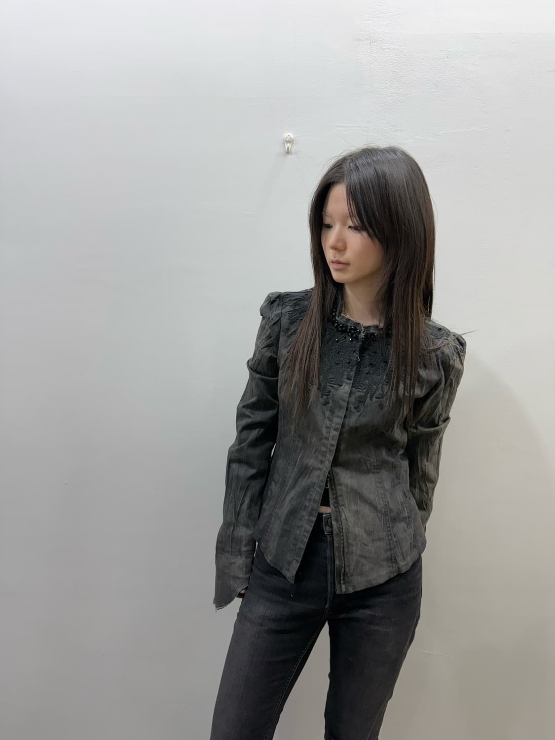 락시크 무드 피그먼트 투웨이 집업 자켓 상품이미지5
