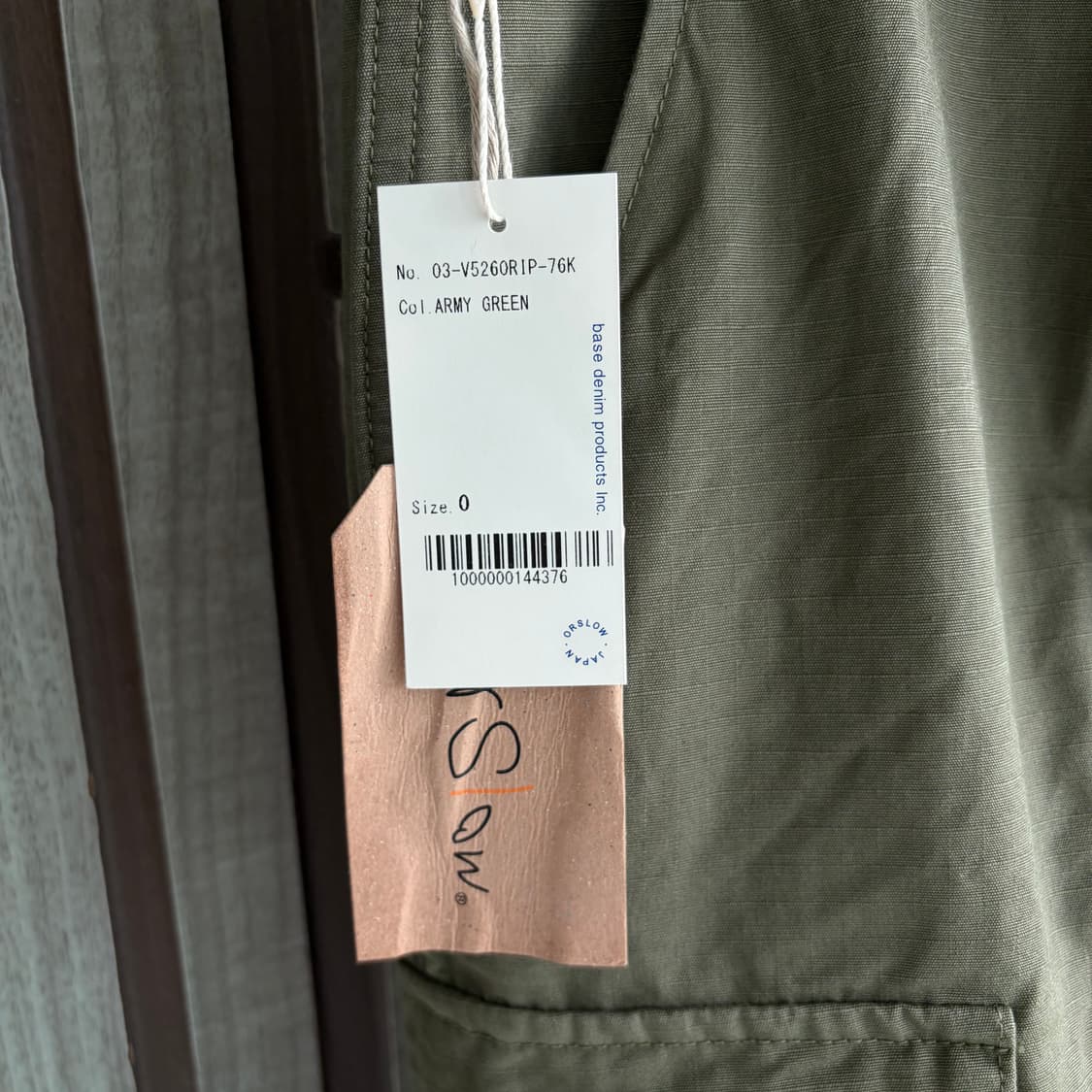 [새상품]오어슬로우 빈티지핏 6포켓 카고팬츠 아미그린 상품이미지2