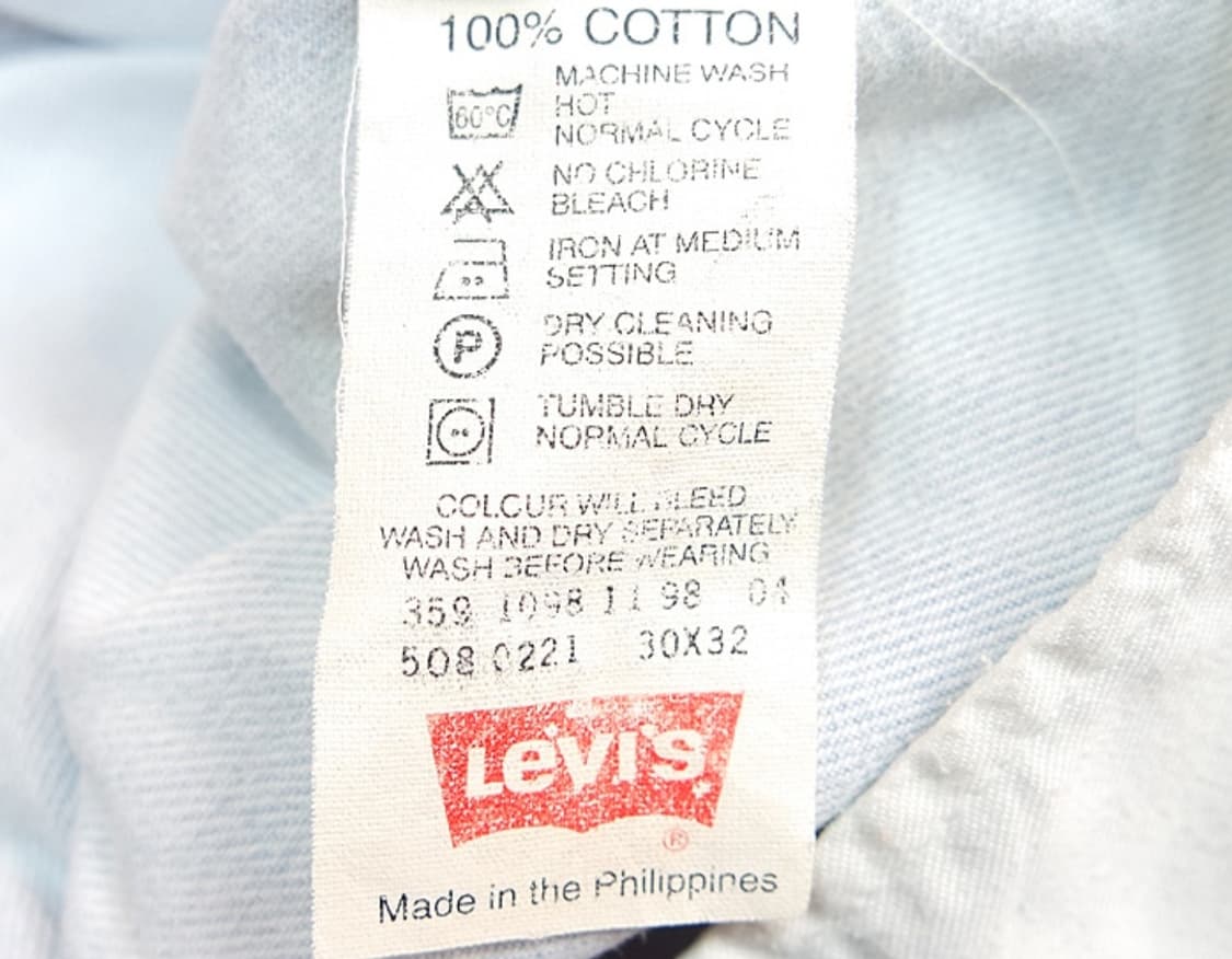 90's 리바이스 508 연청 워싱 데님 팬츠 상품이미지9