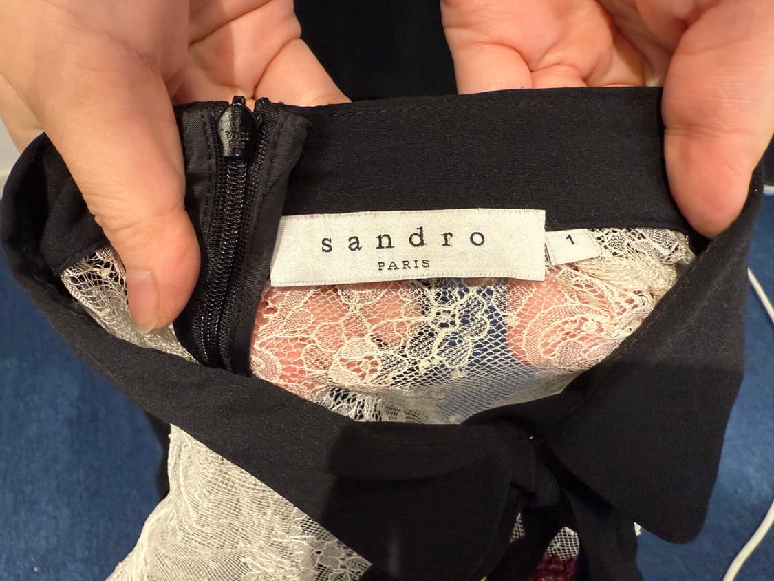 산드로 로잔 리본 원피스 사이즈 1 상품이미지3