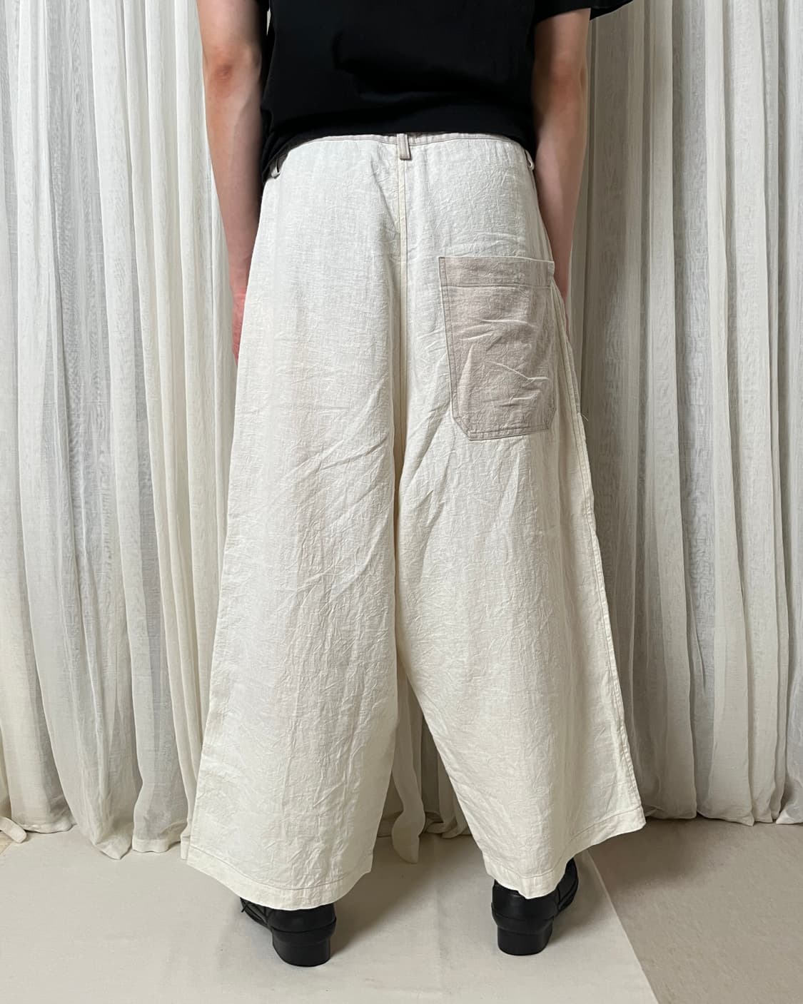 요지야마모토 Y’s 사루엘 와이드팬츠 Yohji yamamoto 샘플 상품이미지9