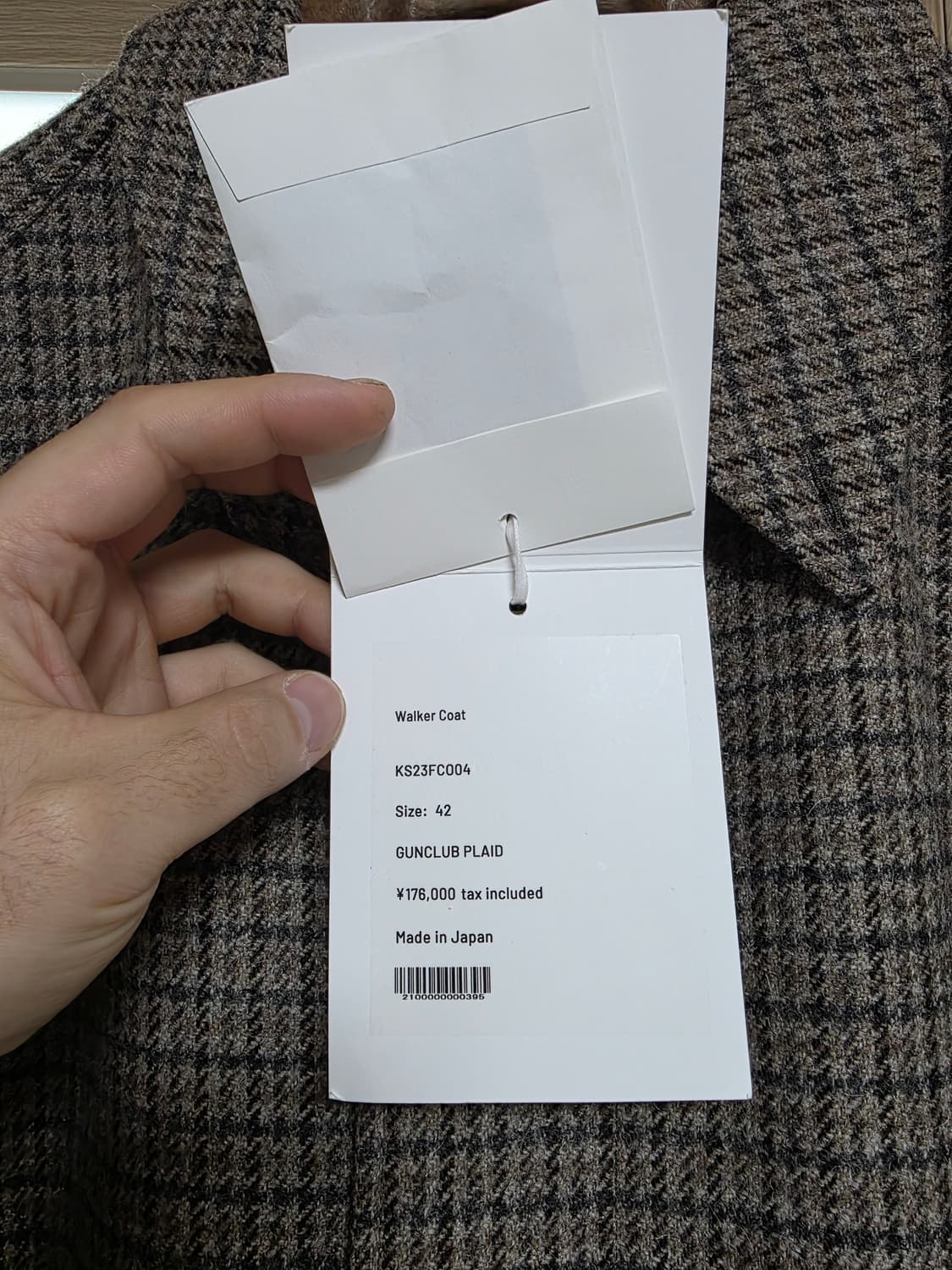 42size택포195만)23fw캡틴선샤인 워커코트 건클럽체크 로밧트위드 상품이미지2