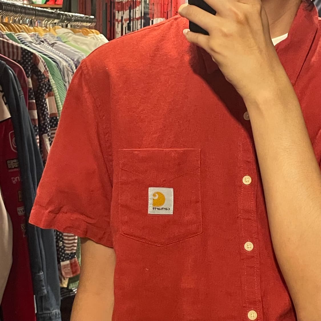 [IM] carhartt 칼하트 레드 반팔셔츠 상품이미지5