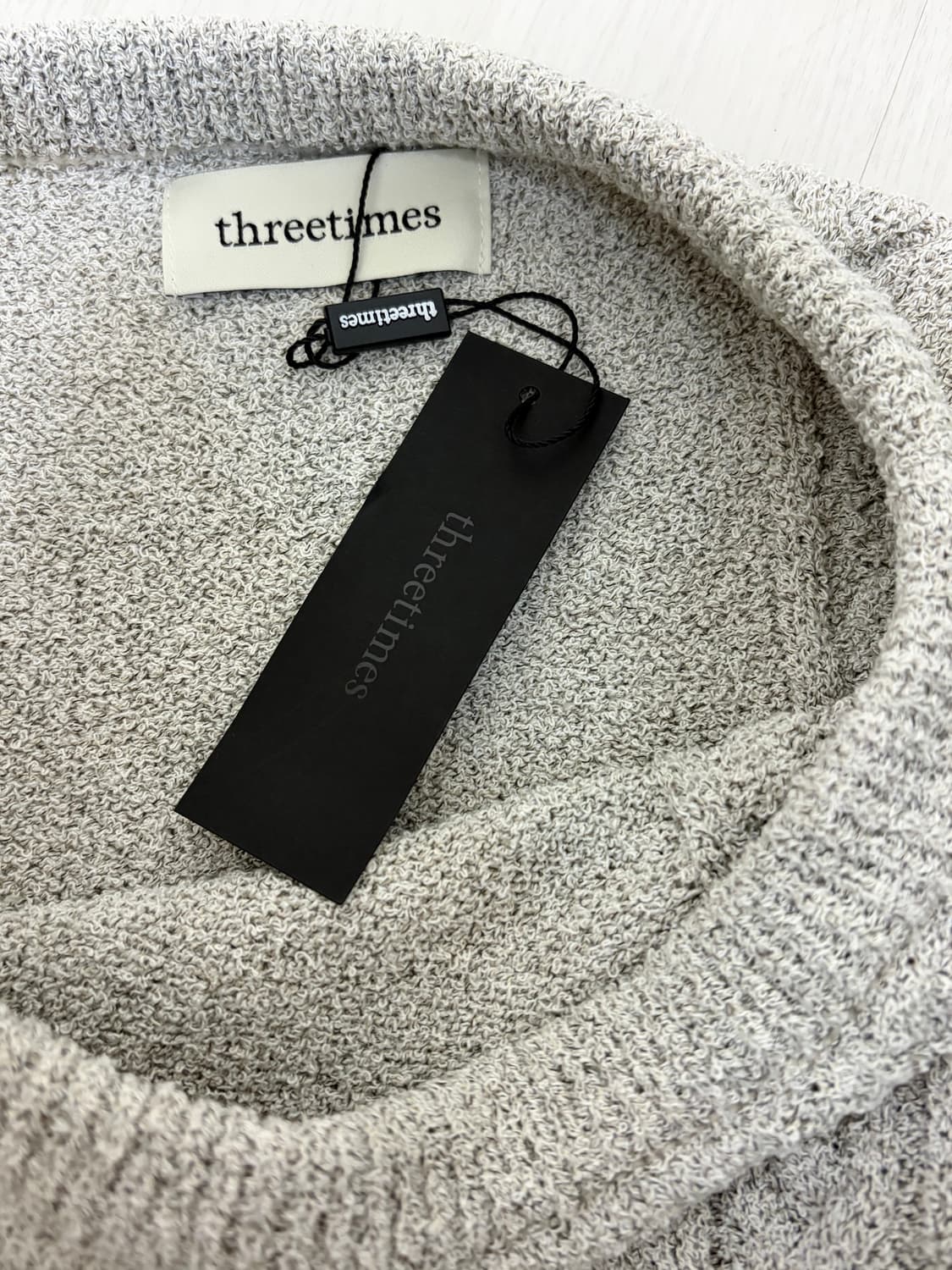 쓰리타임즈 꽈배기 니트 롱스커트 상품이미지1