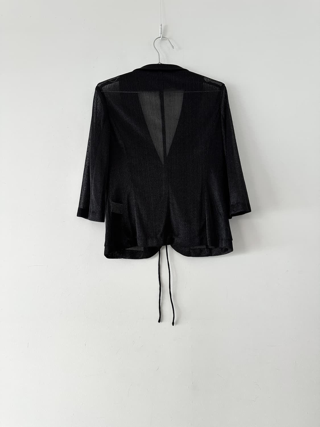 Sheer classic strape glitter blouse  상품이미지3