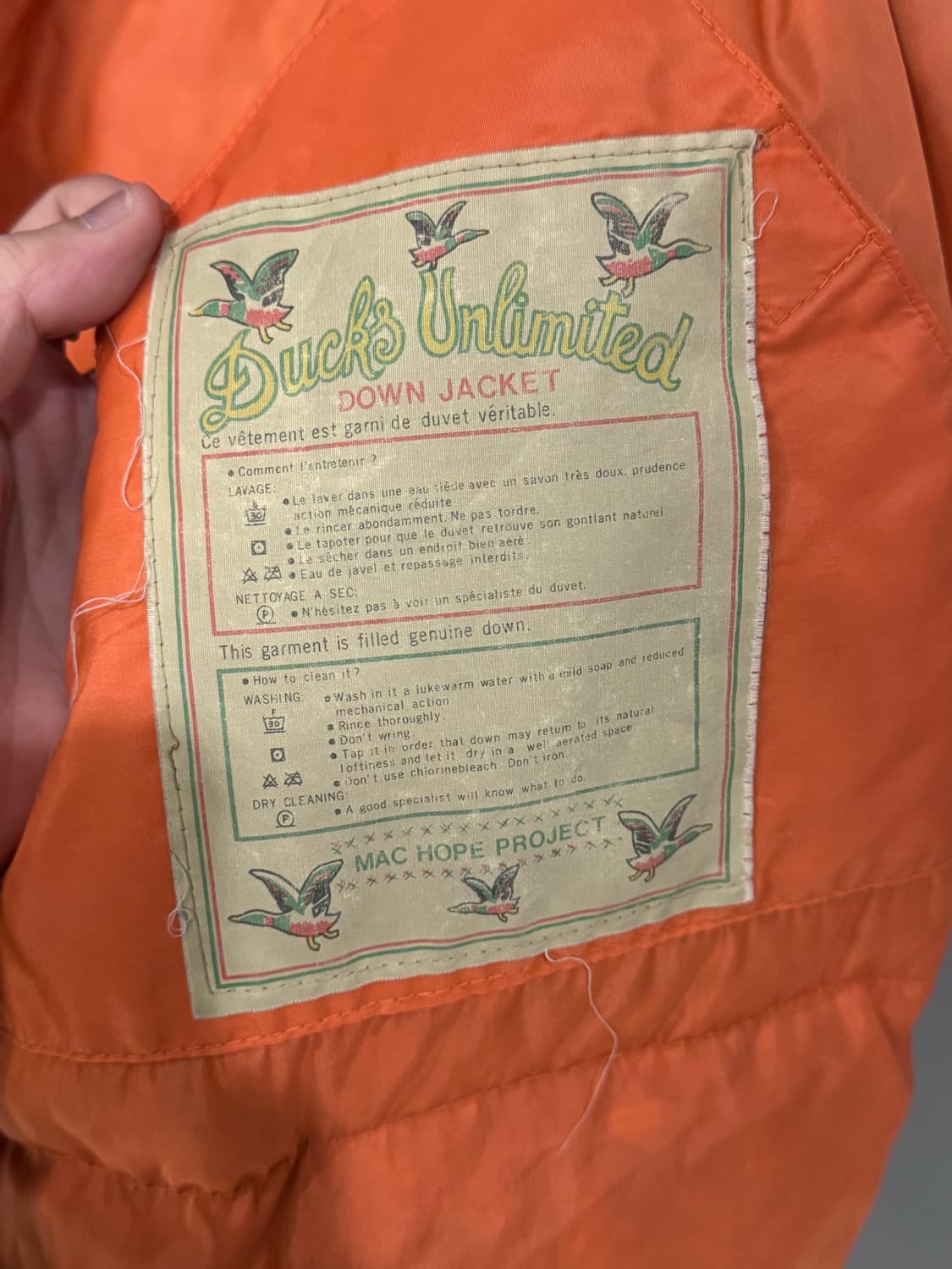 90s 맥호프 타입 M-35 다운 봄버자켓 상품이미지5