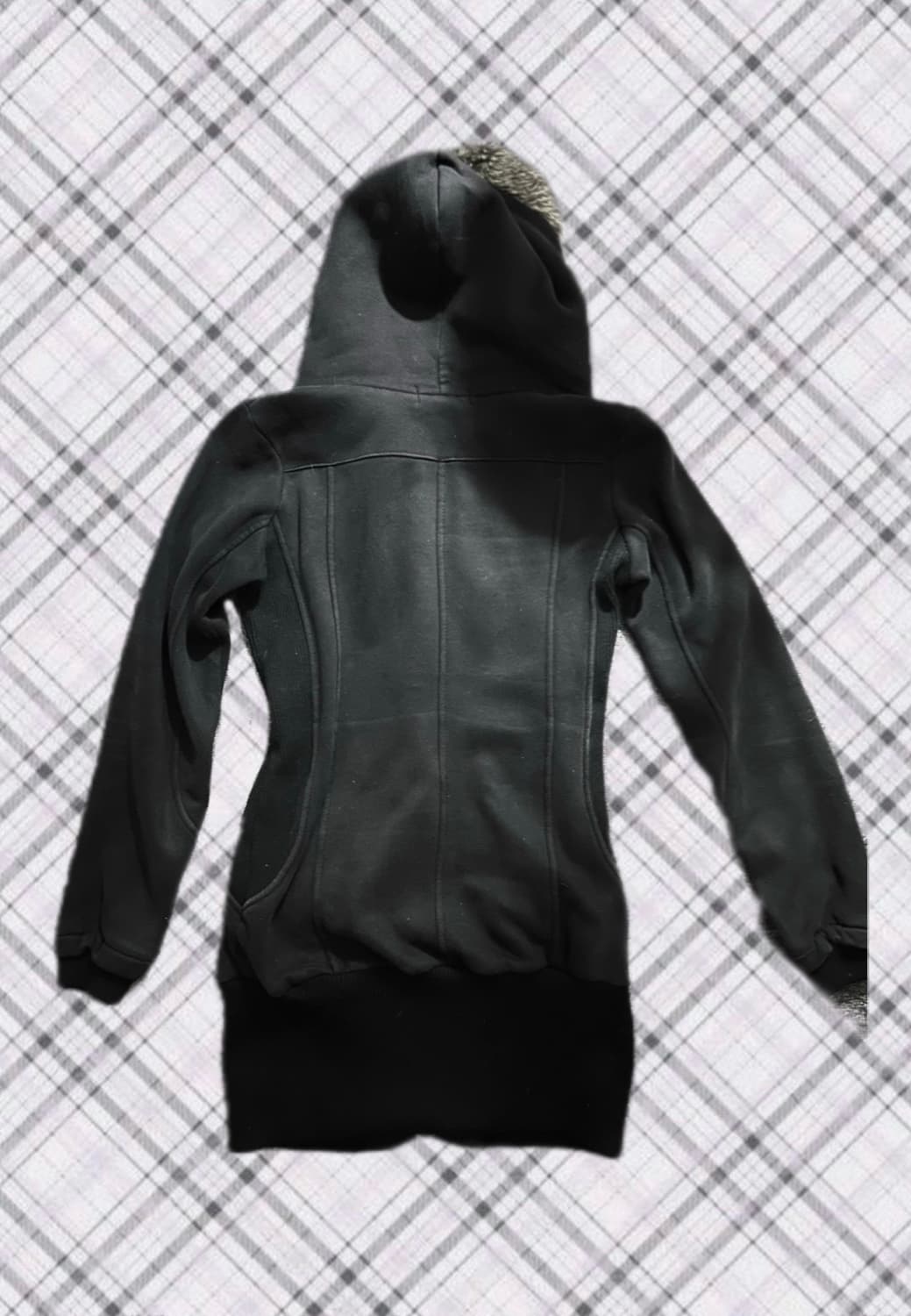 펑크무드 페이크퍼 후드 롱집업 /고스y2k 빈티지 상품이미지2