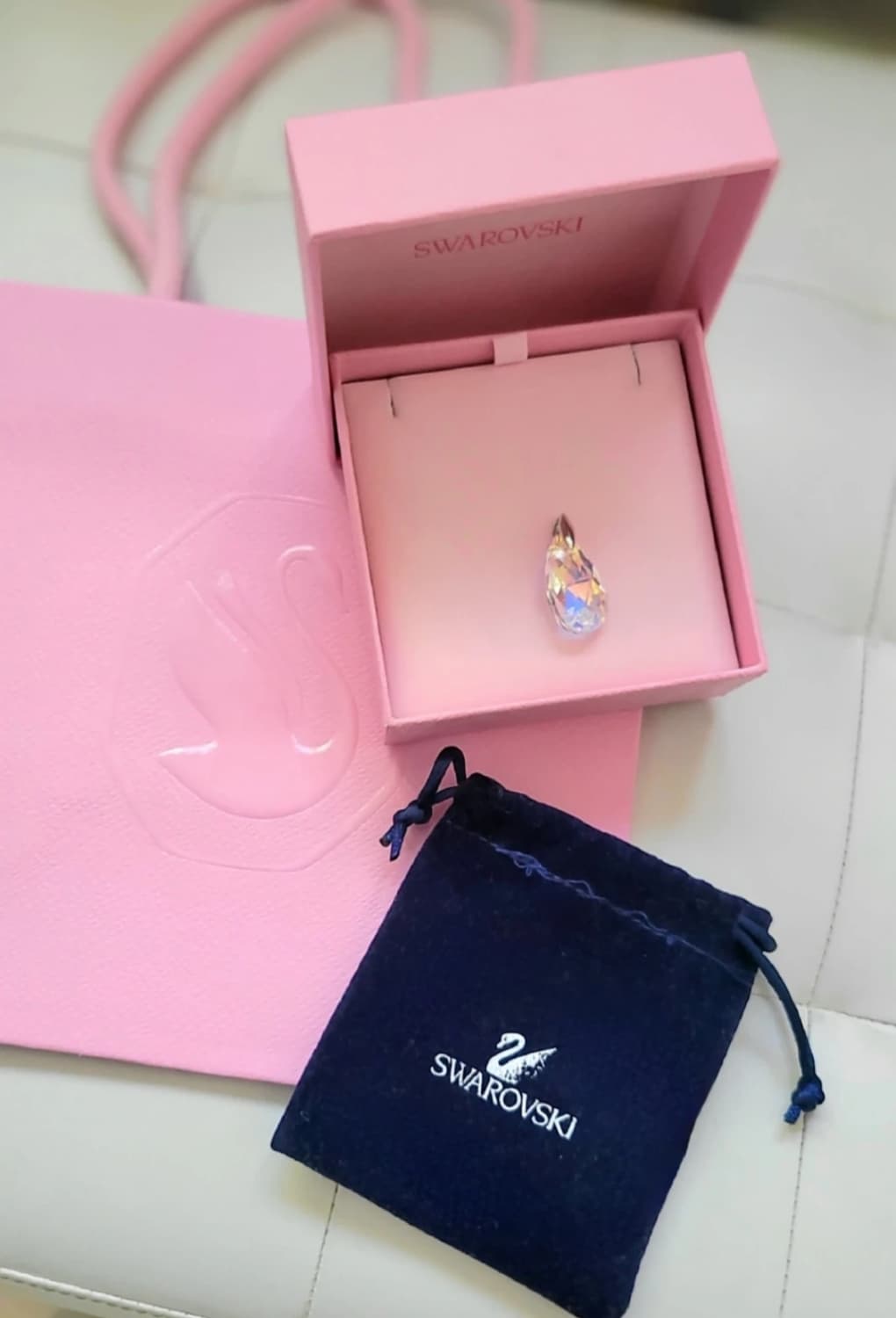[정품/풀패키지] 스와로브스키 빈티지 클래식 오로라 펜던트 (2.5cm/ 상품이미지1