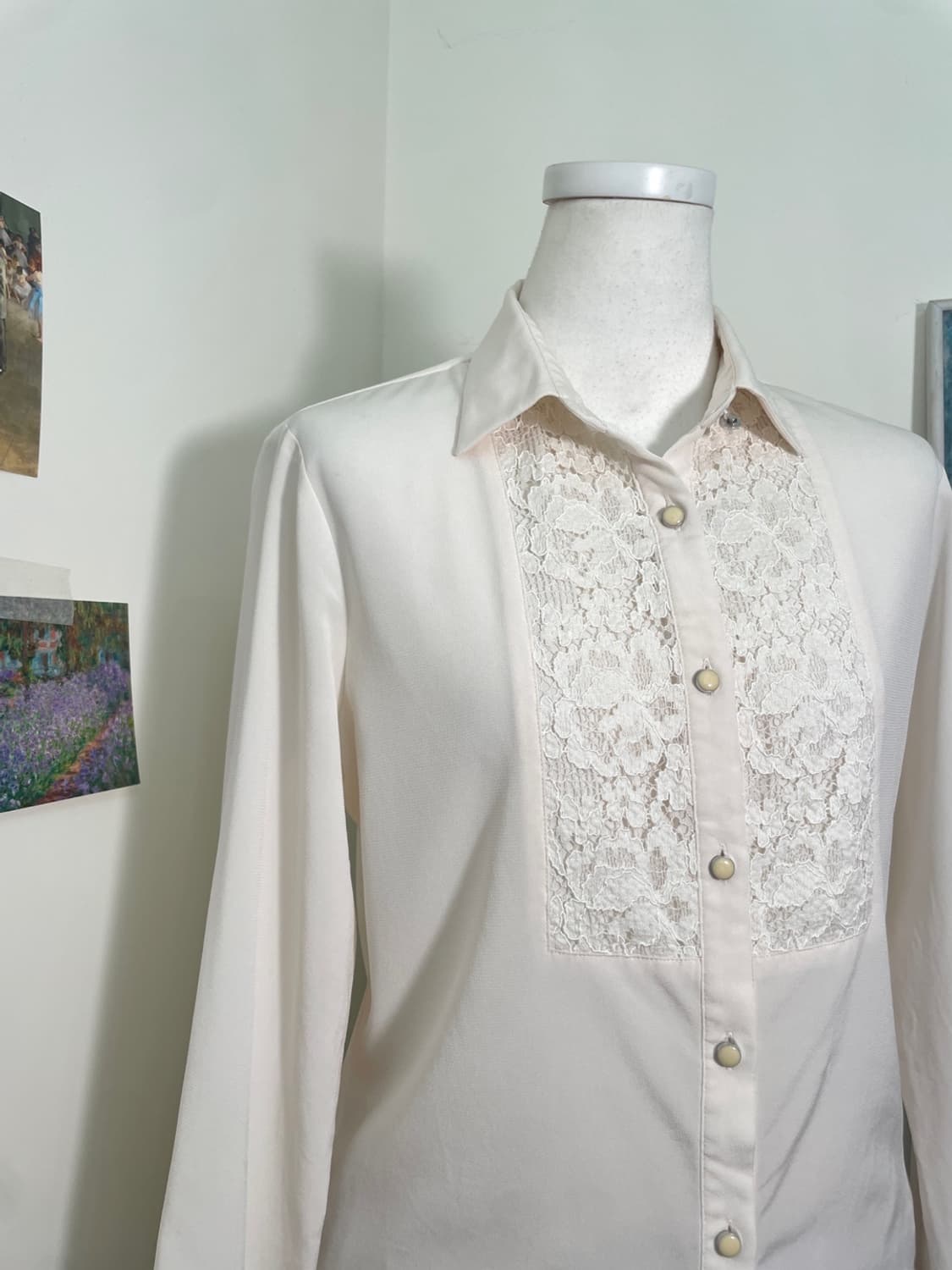 pinkivory lace trim blouse(size-9) 상품이미지6