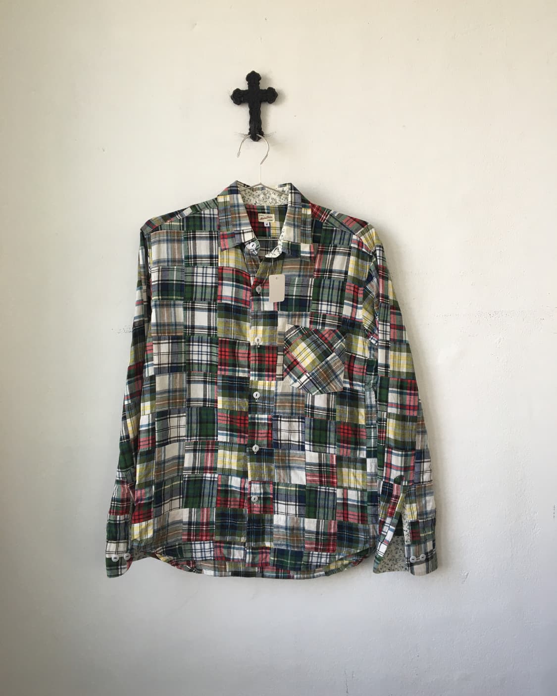 check pattern patch point shirt 상품이미지2