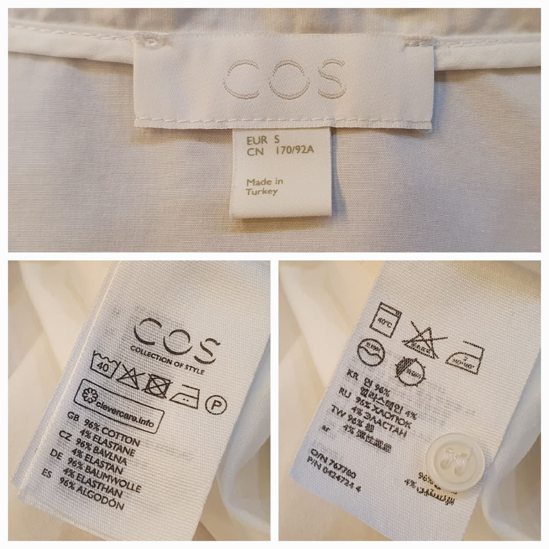 100.COS 스판 화이트셔츠 상품이미지6