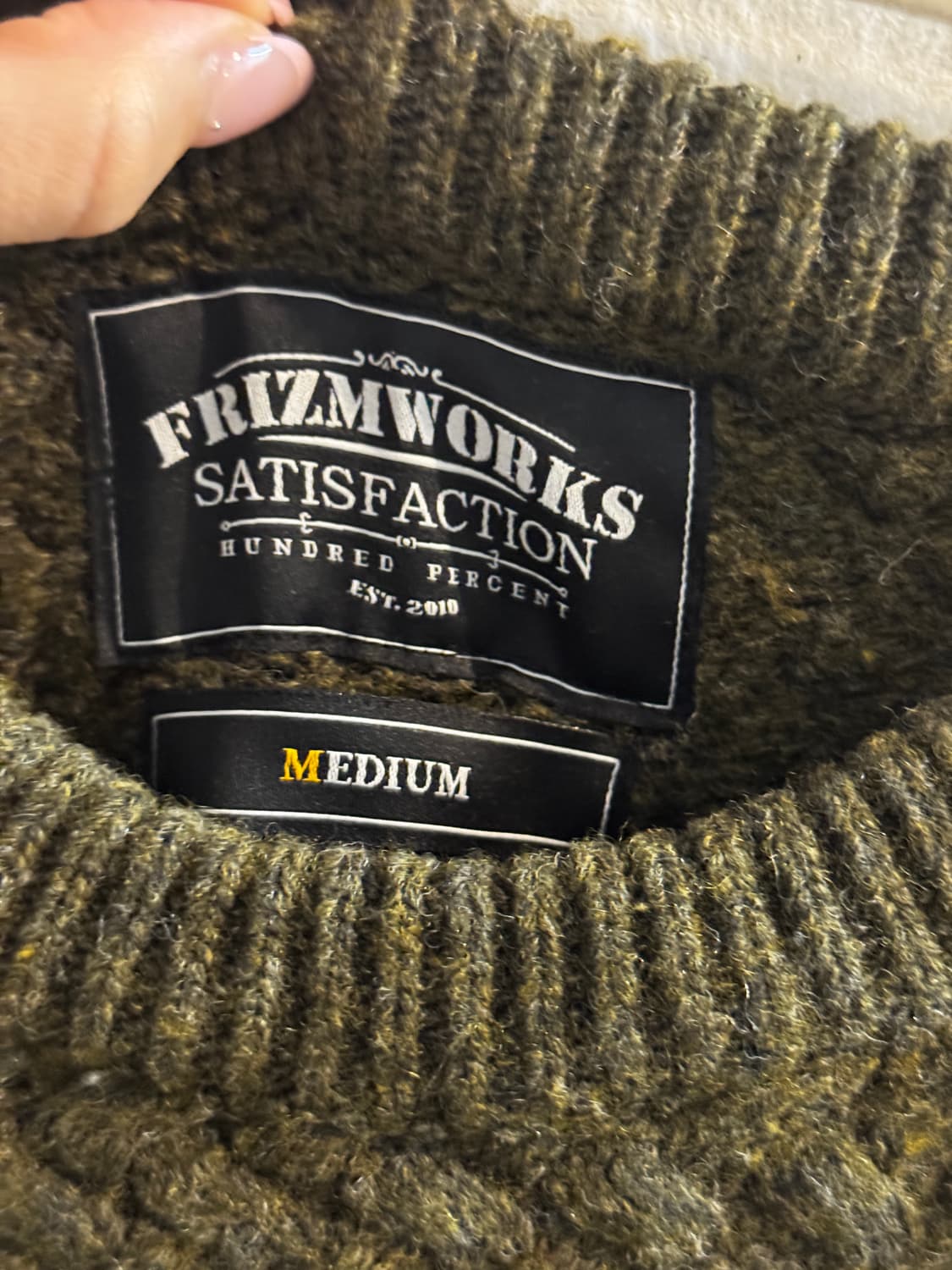 프리즘웍스 체인메일 니트/모스 그린 상품이미지4