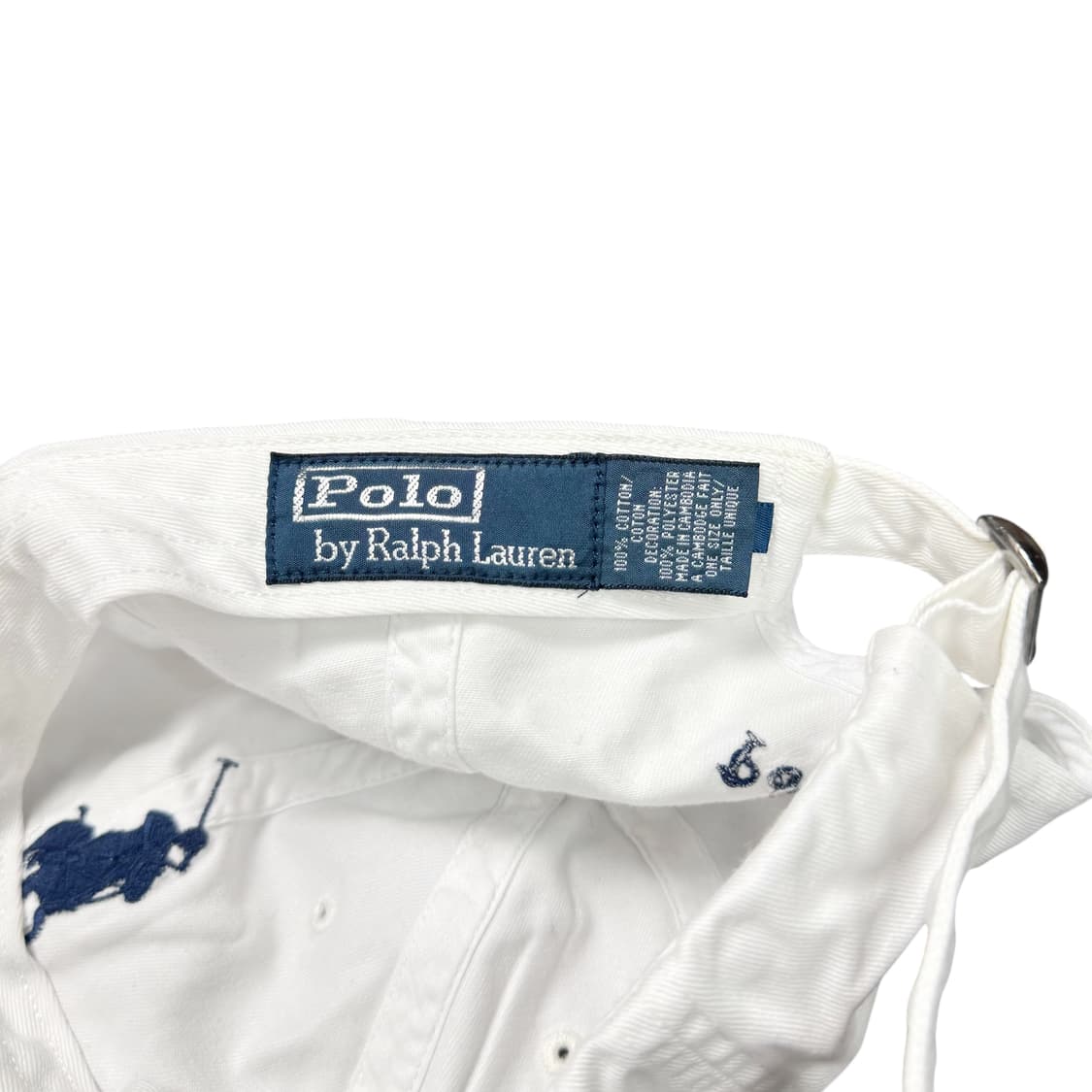 (OS) 폴로 랄프로렌 빅포니 볼캡 화이트  상품이미지5