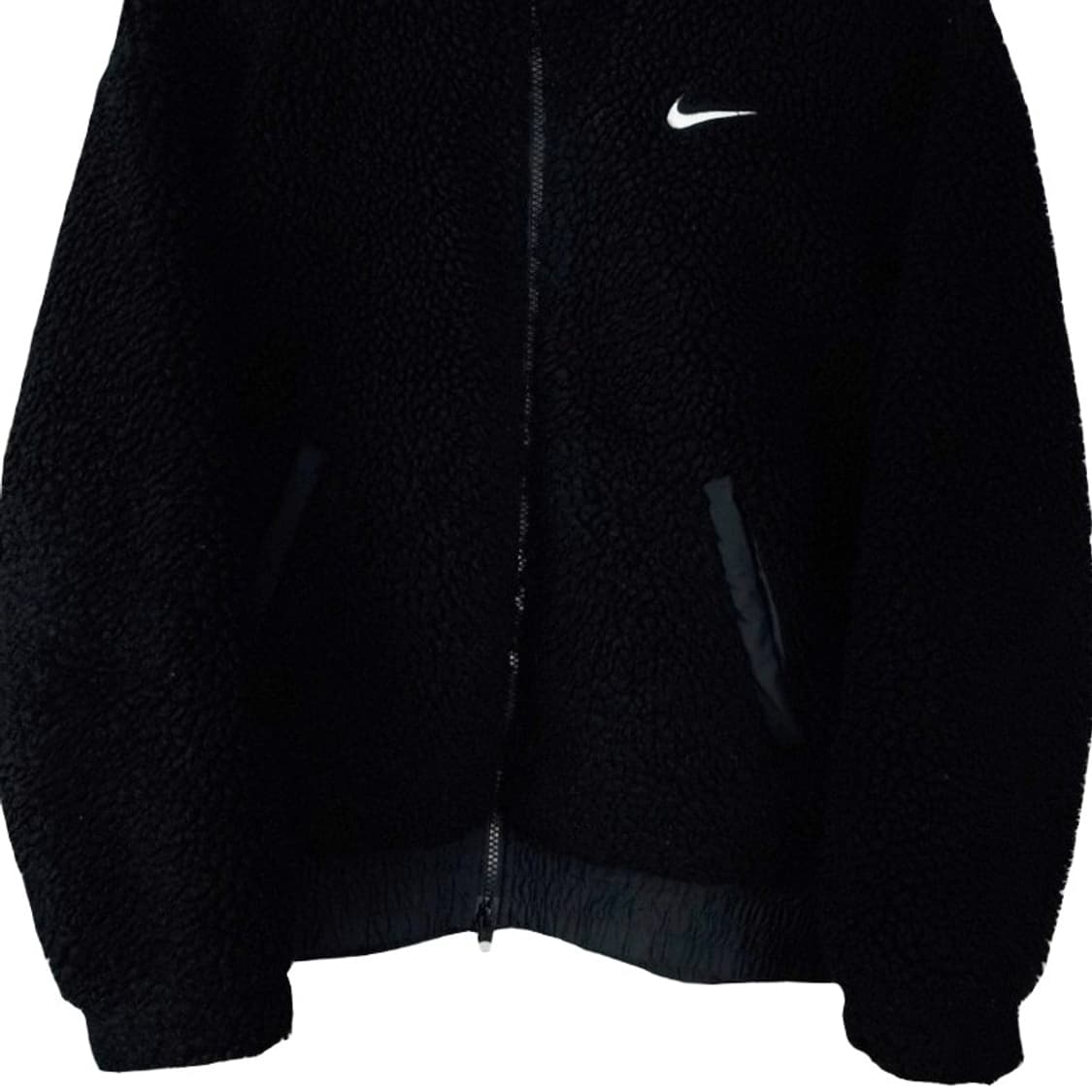 [나이키] 빅로고 오버핏 쉐르파 플리스 자켓 블랙 M19598 상품이미지5
