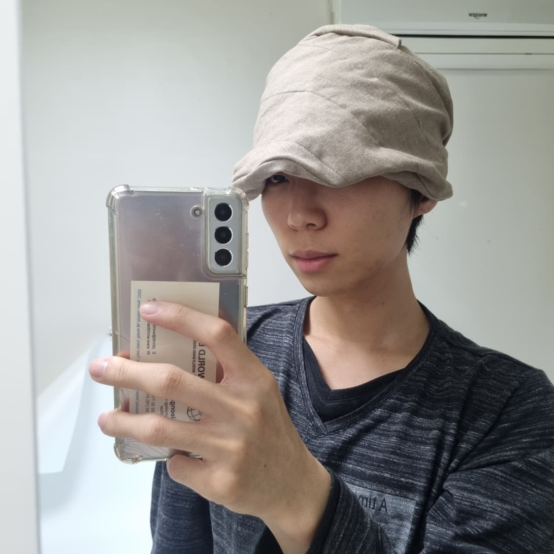 레이어드 드레이프 캡 베이지 상품이미지9