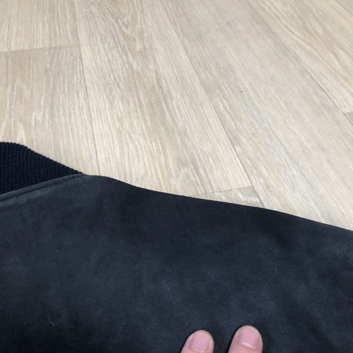 (50) 럭스통 LUXTONG 램스킨 스웨이드 봄버 바시티 블루종 네이비 상품이미지7