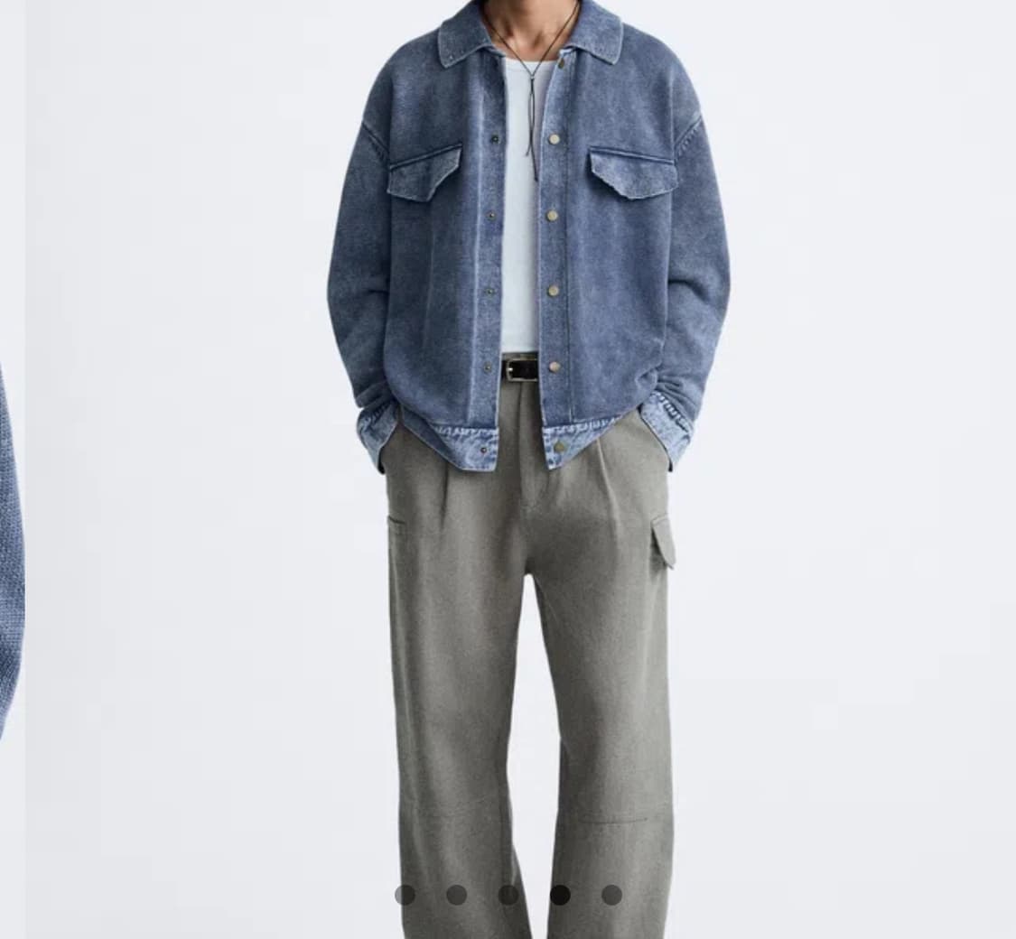 자라 니트 데님 자켓 상품이미지5