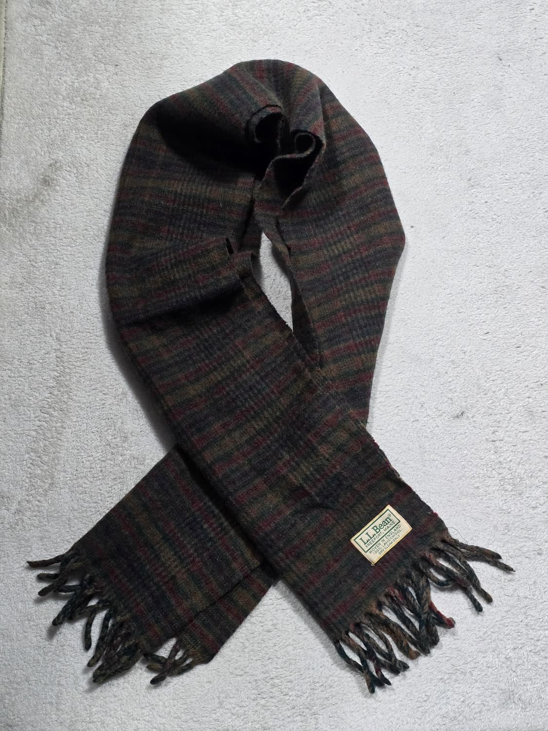 L.L. Bean 엘엘빈 램스울 체크 머플러 상품이미지3
