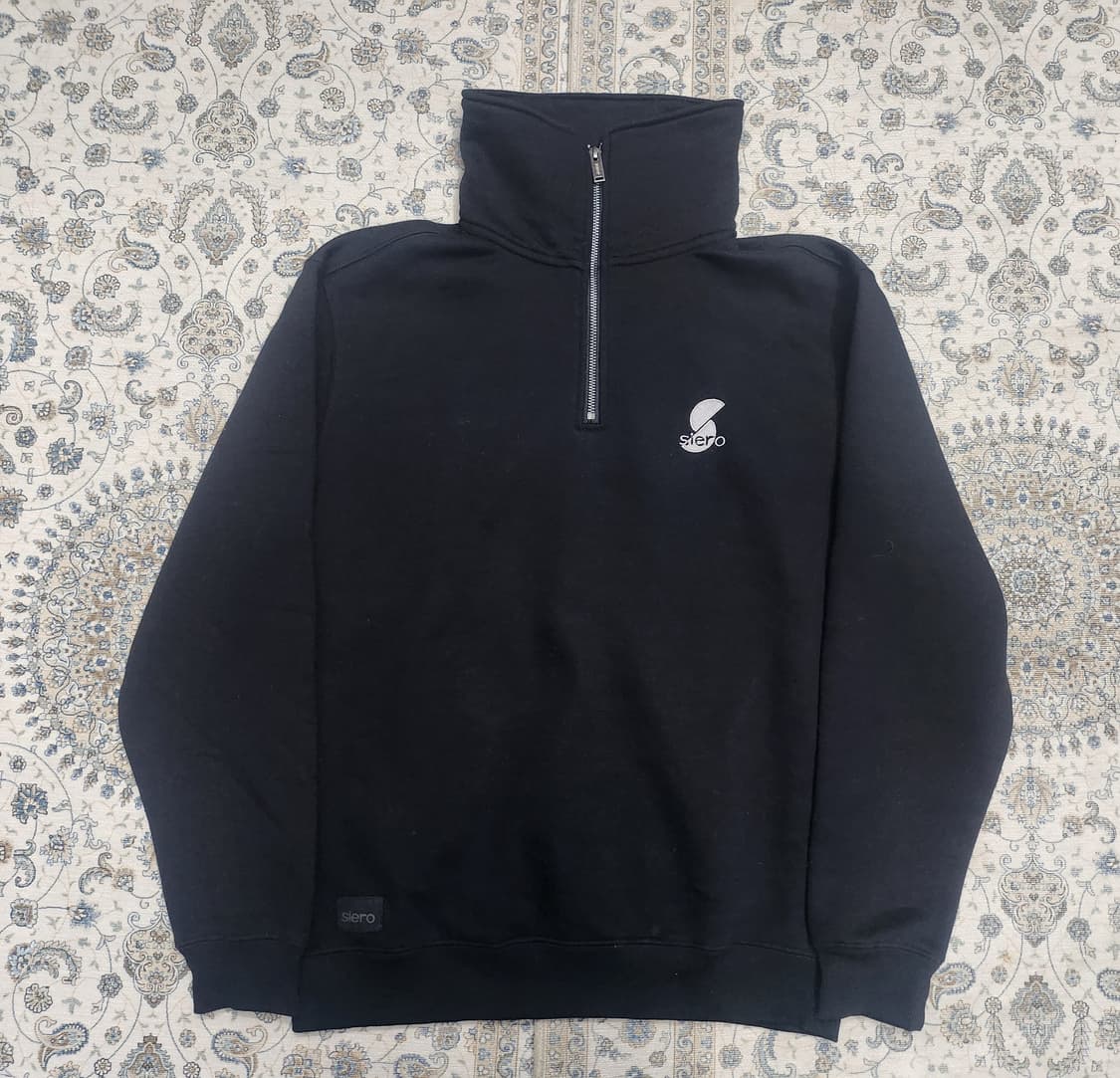 siero 씨에로 블랙 하프넥 기모 맨투맨 M 상품이미지1