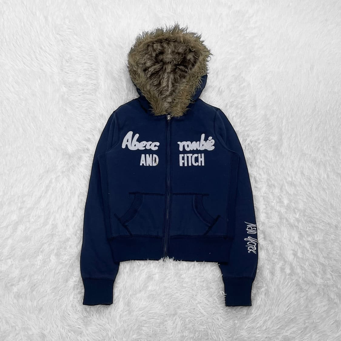 아베크롬비 울프죠 후드집업 네이비 상품이미지2