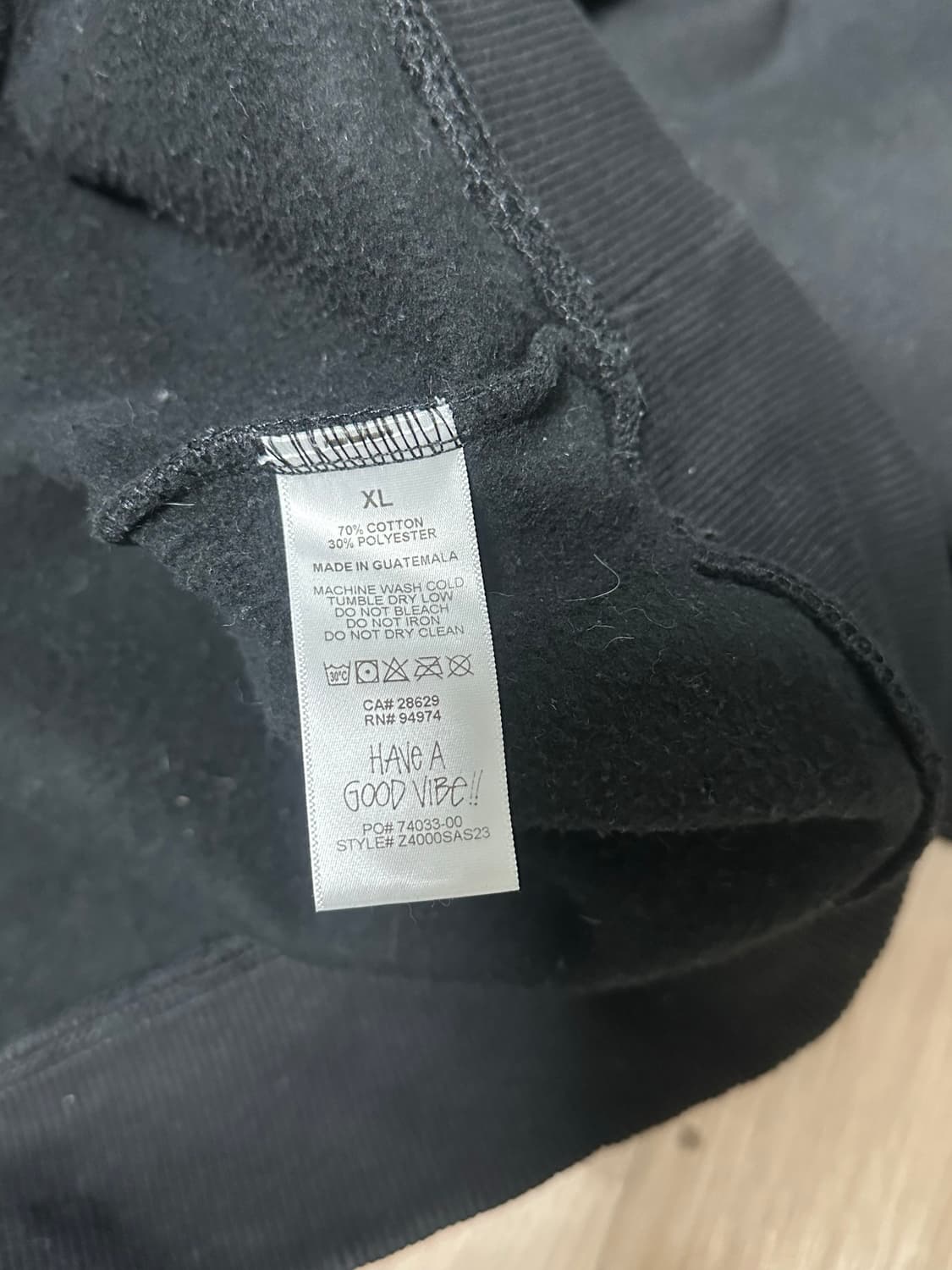 스투시 플러시 후드 블랙 상품이미지6