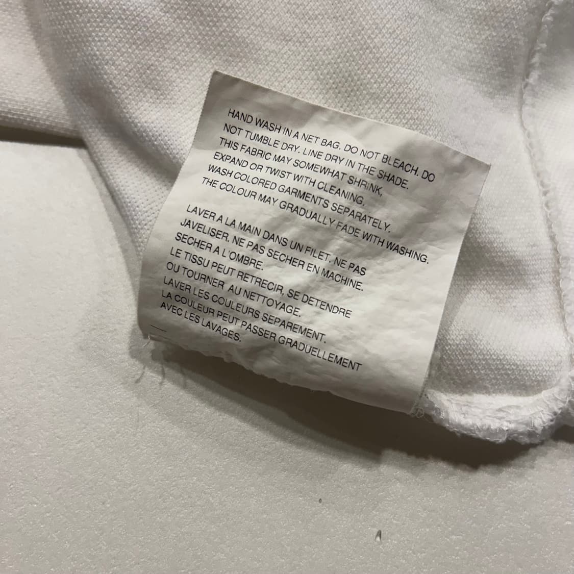 [S] 꼼데가르송 플레이 하트 패치 반팔 카라티 화이트 A478 상품이미지9
